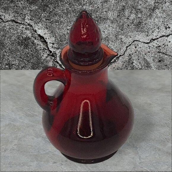 Avon Ruby Red 1970’s Cape Cod Oil Bottle - Picture 2 of 3